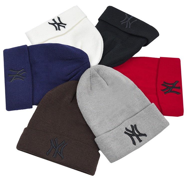 現貨/帽子立體刺綉高端NY針織帽男秋冬季毛線帽女保暖冷帽時尚百搭新款-細節圖5