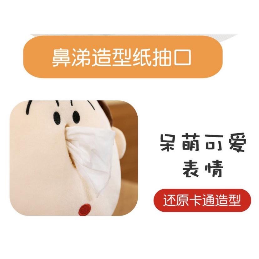 (台灣出貨) 阿呆面紙盒 阿呆衛生紙 面紙盒 面紙套 蠟筆小新 阿呆聖誕禮物交換禮物-細節圖3