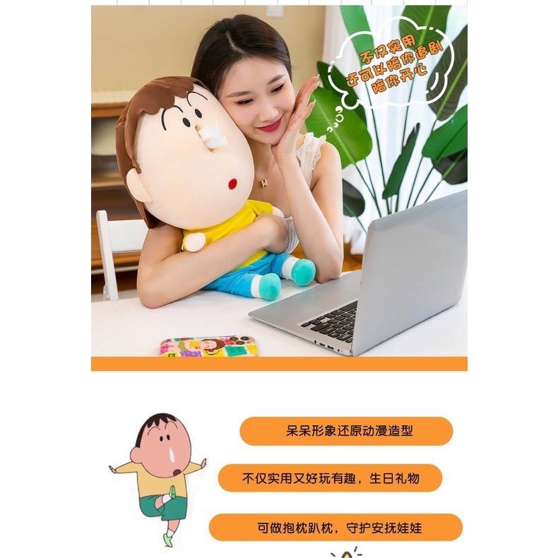 (台灣出貨) 阿呆面紙盒 阿呆衛生紙 面紙盒 面紙套 蠟筆小新 阿呆聖誕禮物交換禮物-細節圖7