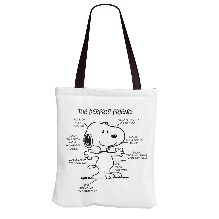 ❤️現貨台灣出貨❤️Snoopy 史努比包包 帆布手提袋 單肩包 大容量 購物袋 通勤包日韓版 大容量 百搭 托特包 單-細節圖6