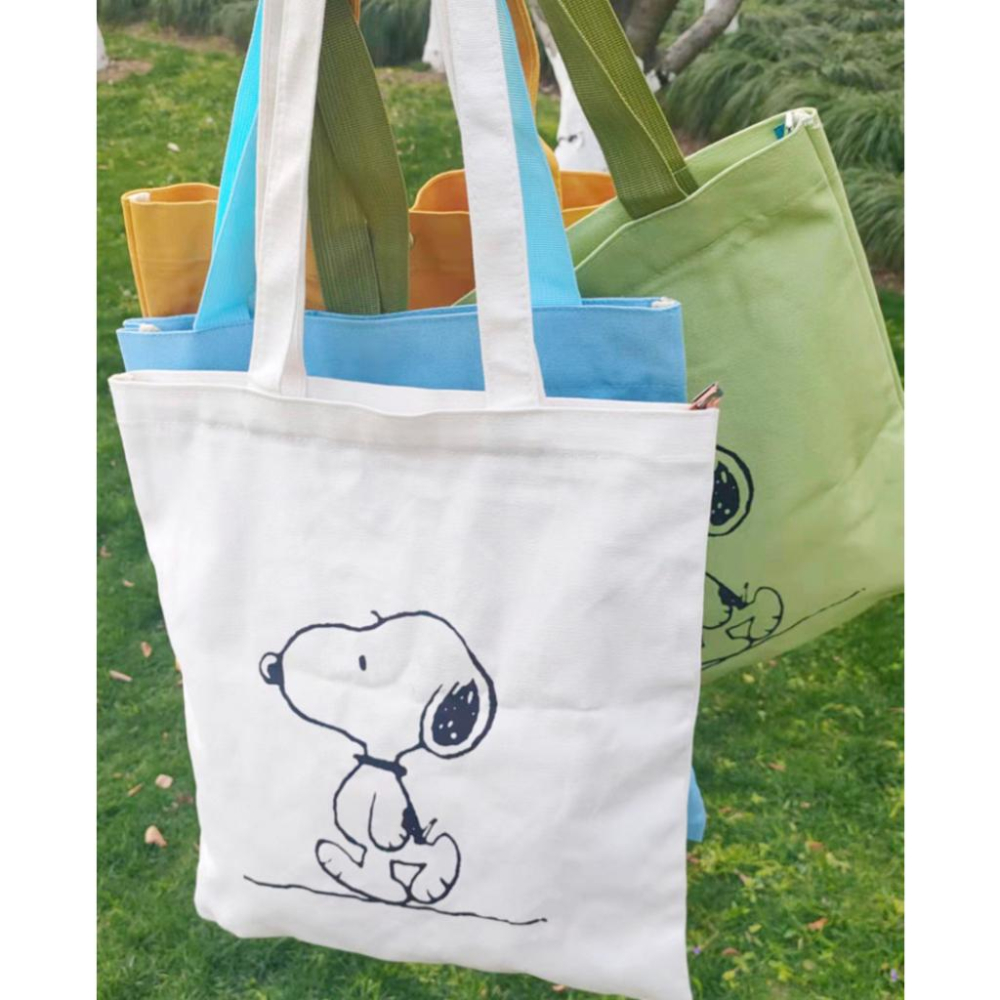 ❤️現貨台灣出貨❤️Snoopy 史努比包包 帆布手提袋 單肩包 大容量 購物袋 通勤包日韓版 大容量 百搭 托特包 單-細節圖8