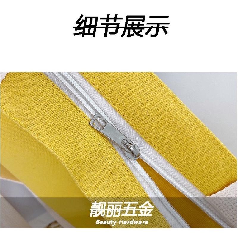 出清特價【台灣出貨 超商滿額免運】網紅日韓系文藝簡約森系復古學院風卡通圖案字母帆布包斜挎單肩托特包單肩包側背包郵差包-細節圖2