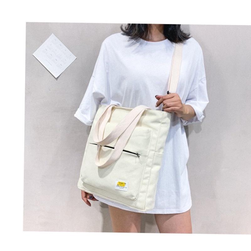 出清特價【台灣出貨 超商滿額免運】推薦✨拉鍊口袋百搭森系Ins 帆布 單肩包斜背包側背包復古網紅手提包 多功能兩用包-細節圖8