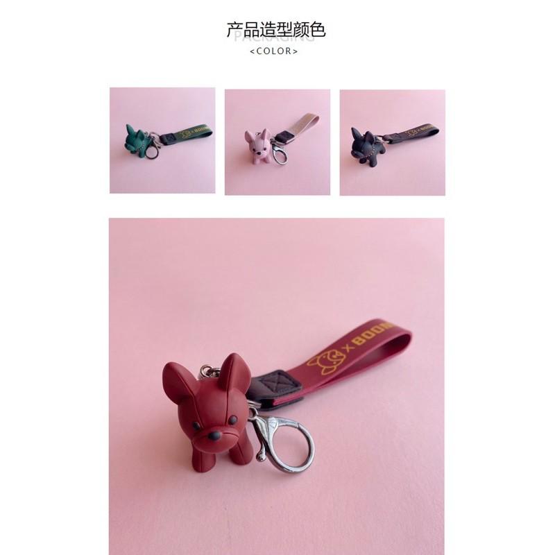 現貨法鬥犬鑰匙情侶卡通鑰匙鏈可愛公仔禮品創意書包掛件汽車鑰匙扣-細節圖3