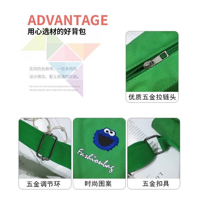 出清特價現貨網紅日韓系文藝簡約森系復古學院風卡通圖案字母帆布包斜挎單肩托特包單肩包側背包刺繡包-細節圖5