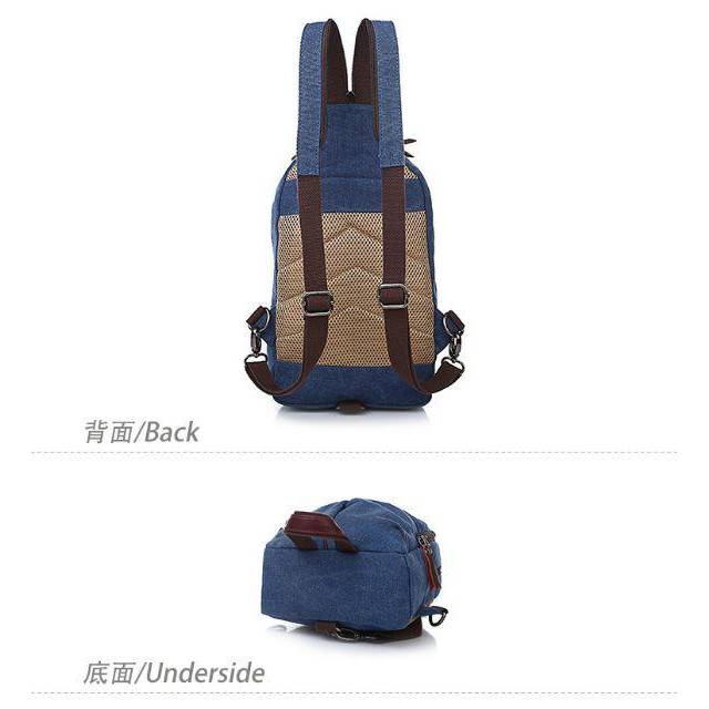 出清特價【台灣出貨 超商滿額免運】斜背包側背包潮流大容量胸包背包男士肩包單肩包側包帆布胸包雙肩包多功能單雙肩包時尚帆布雙-細節圖2