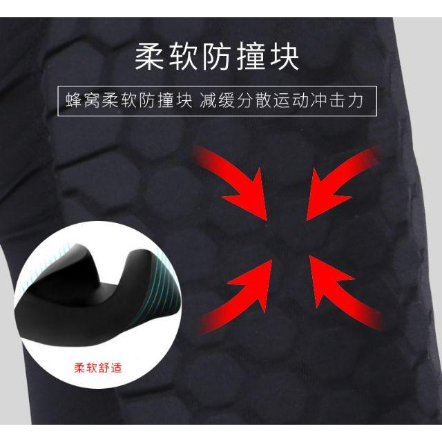 【大量現貨單個】護膝蜂窩防撞加長護膝 籃球護膝專業運動護膝籃球護膝籃球護具護膝套 蜂窩式護膝萊卡薄護膝直排輪護膝-細節圖3
