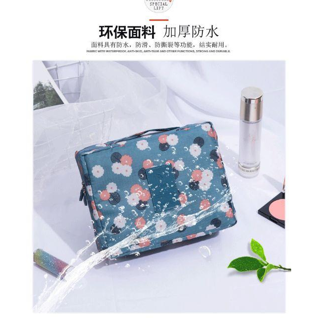 便攜化妝包大容量手提收納袋小號防水旅行洗漱包洗澡包韓版印花防水收納化妝包出差旅遊必備-細節圖6