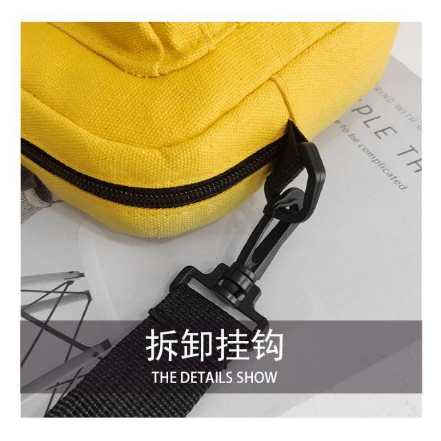 芝麻街單肩帆布包 時尚可愛斜挎包 搞怪卡通學生侧背包 網紅手機包 時尚迷你包 復古撞色寬肩帶單肩包 零錢-細節圖6