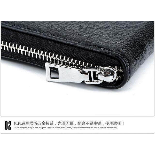 現貨男生皮夾防水 長夾防水錢包 禮物正品男士長款錢包男手包大容量商務多卡位-細節圖2