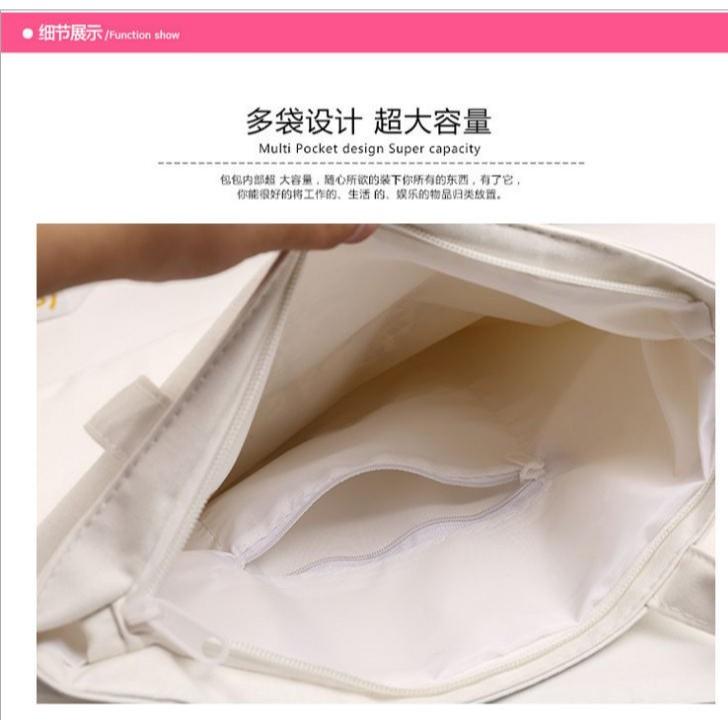 出清特價24小時出貨帆布包日韓國文藝簡約森系印花學生書包百搭小清新布袋女單肩手提-細節圖3