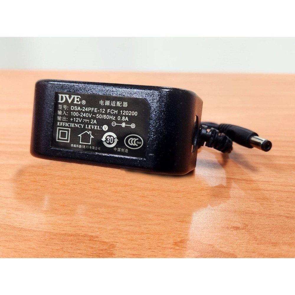【批發價 1組2個$170、25組50個$4250】黑標 DVE 12V 2A 5521 170cm-細節圖2