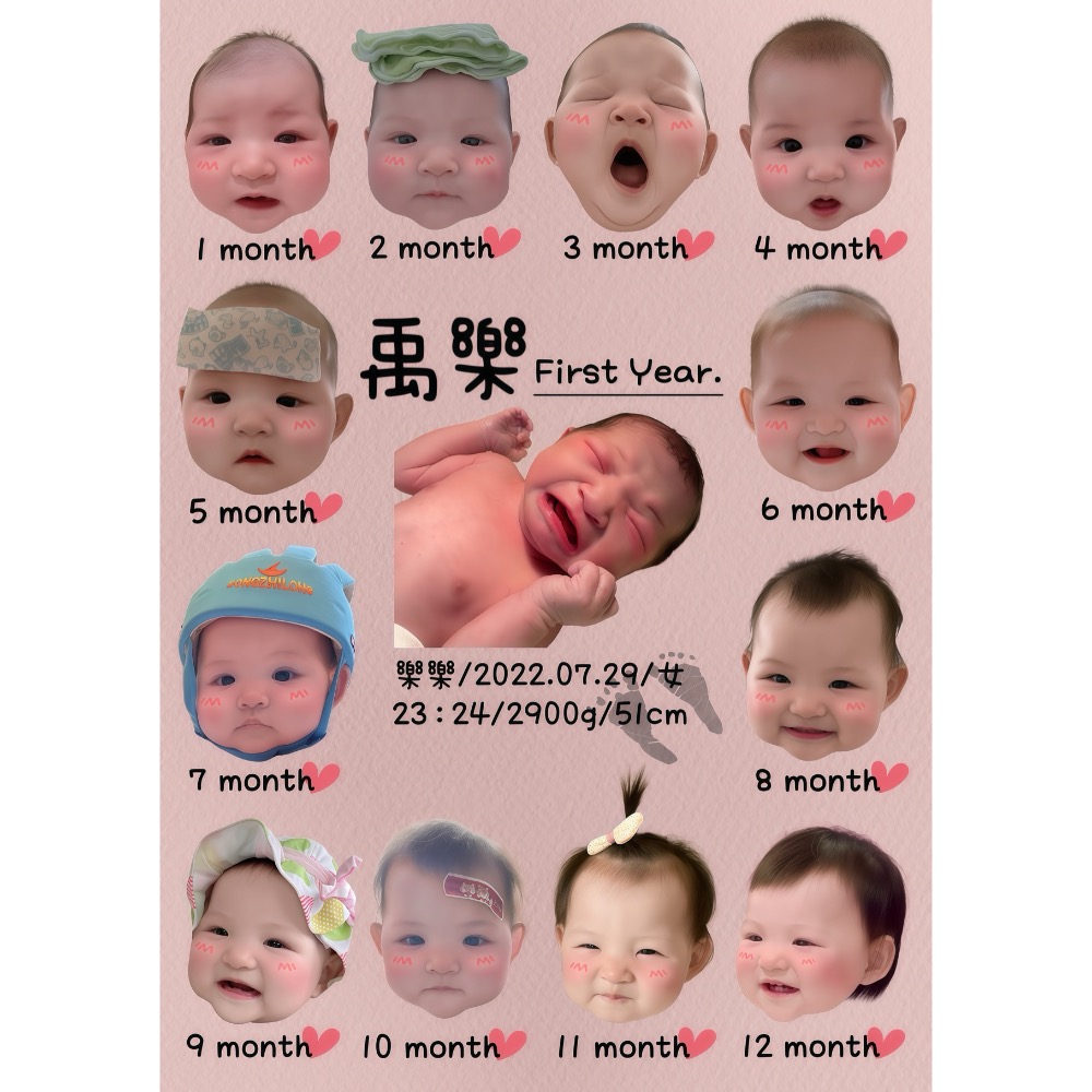 🌸A4尺寸寶寶週歲紀念/生日紀念相框🌸-細節圖6