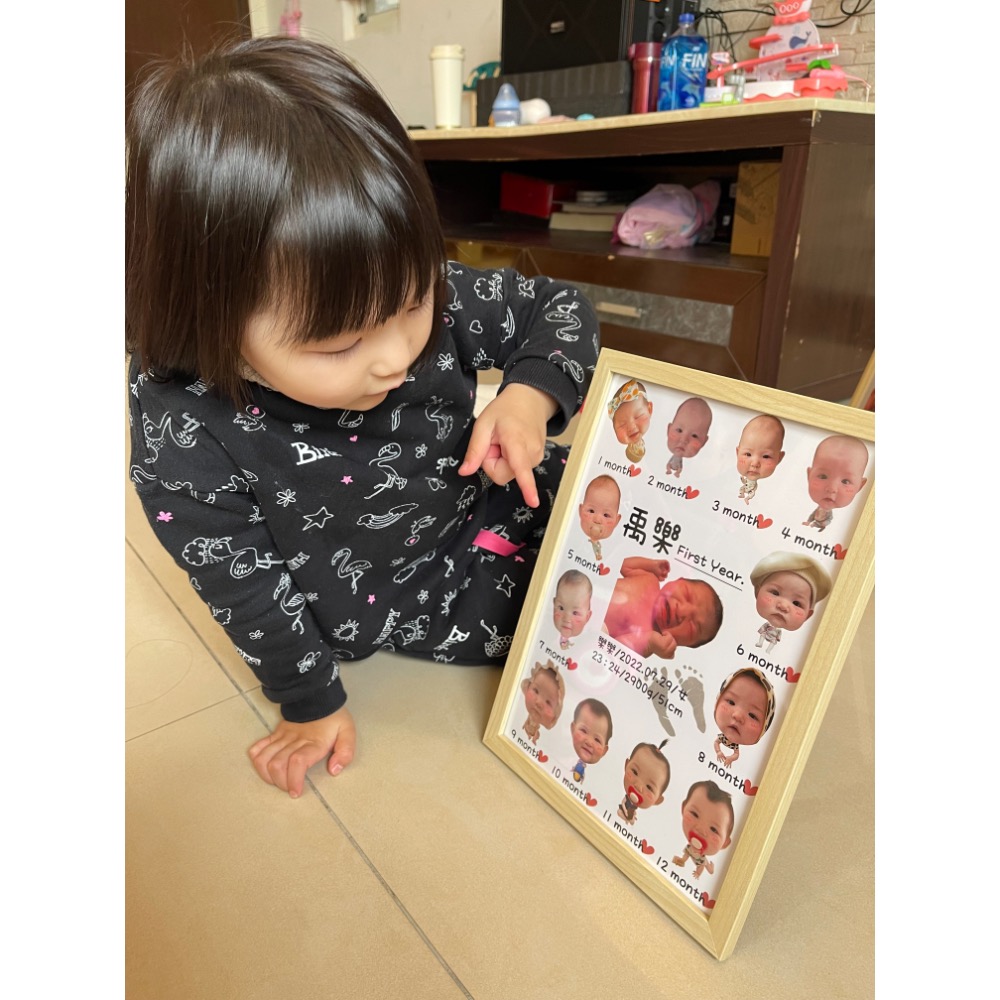 🌸A4尺寸寶寶週歲紀念/生日紀念相框🌸-規格圖9