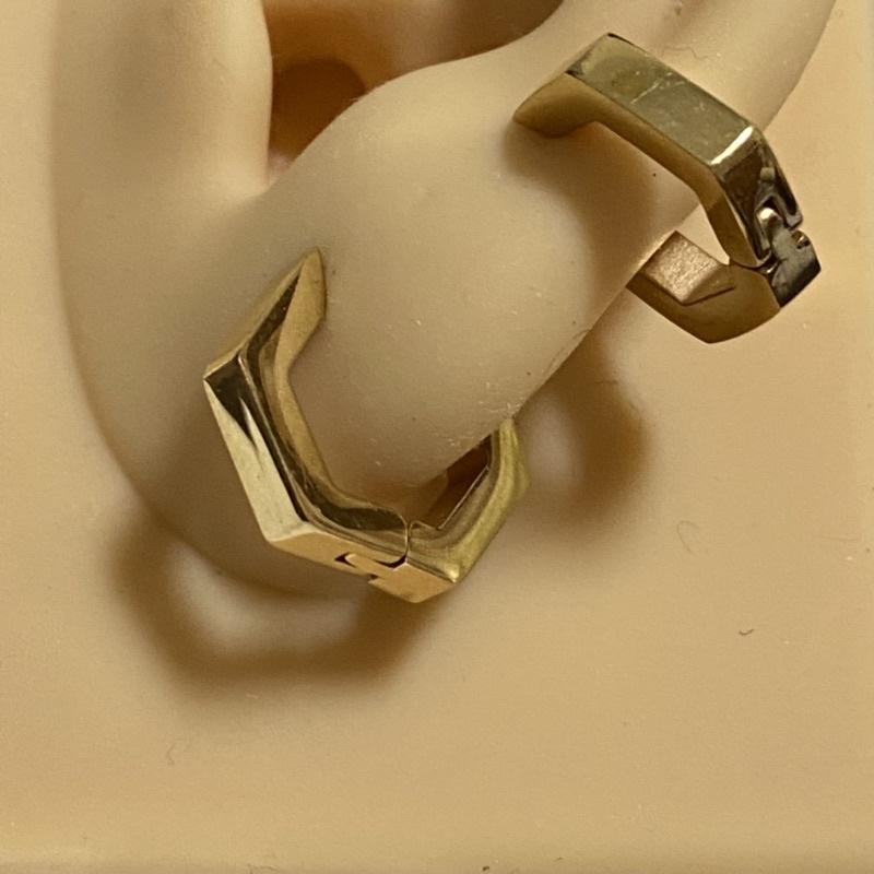 嬉好飾【S.E.＇s HOUSE】 幾何 六邊形 六角形 易扣式耳環 【快速出貨】 現貨 304鋼 細針耳環 歐美風格-細節圖9