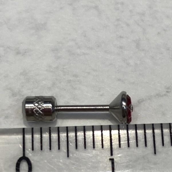 台灣製造316醫療鋼 歐洲鑽 盤鑽系列4MM 後鎖式（含鑽）鎖珠 細針款耳環 一對價 低調高雅 耳骨可使用-細節圖5