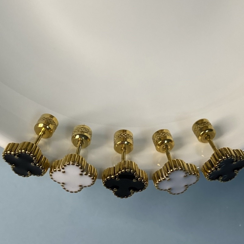 【嬉好飾】 幸運 四葉草 彩繪 長版 鎖珠耳環【快速出貨】 台灣製 316 鋼耳環 細針 轉珠-細節圖4