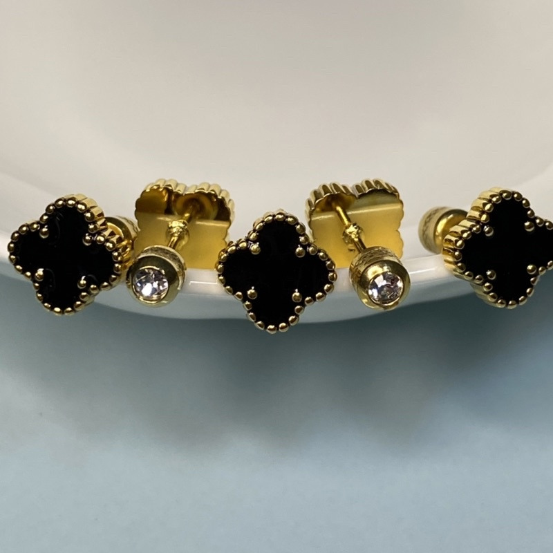 【嬉好飾】 幸運 四葉草 彩繪 長版 鎖珠耳環【快速出貨】 台灣製 316 鋼耳環 細針 轉珠-細節圖5