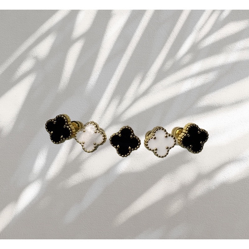 【嬉好飾】 幸運 四葉草 彩繪 長版 鎖珠耳環【快速出貨】 台灣製 316 鋼耳環 細針 轉珠-細節圖6