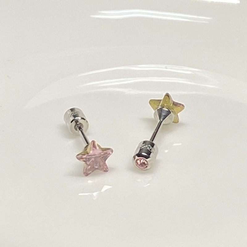 【嬉好飾】 星塵 鎖珠耳環 【快速出貨】 台灣製 316鋼 奧地利 鋯石 轉珠耳環 細針 耳骨用-細節圖5