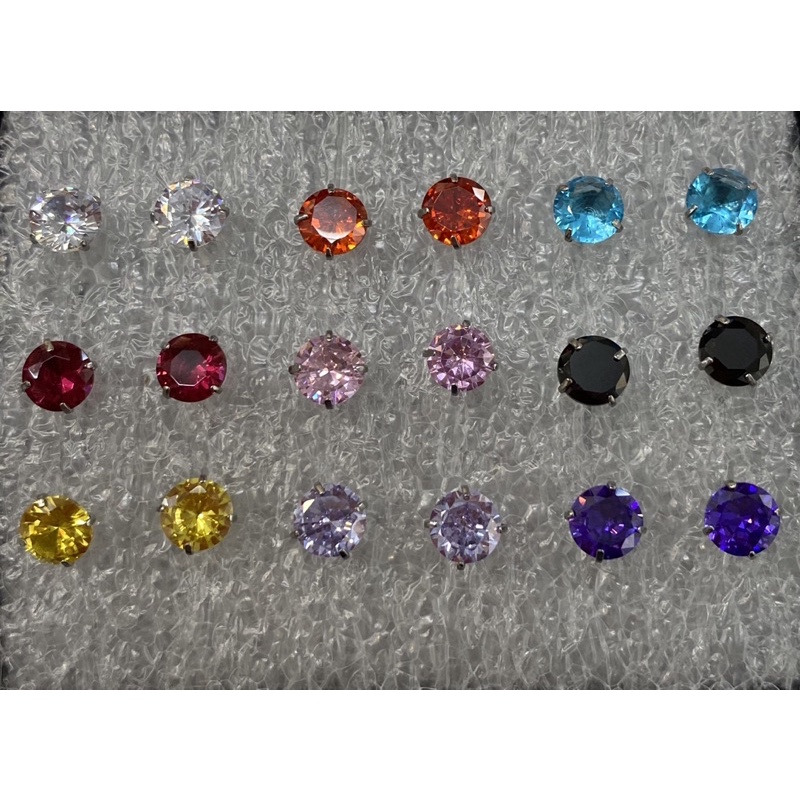 【嬉好飾】 小日子 彩色 單鑽  鎖珠耳環【快速出貨】 台灣製 304 鋼耳環 歐洲 鋯石 轉珠-細節圖8