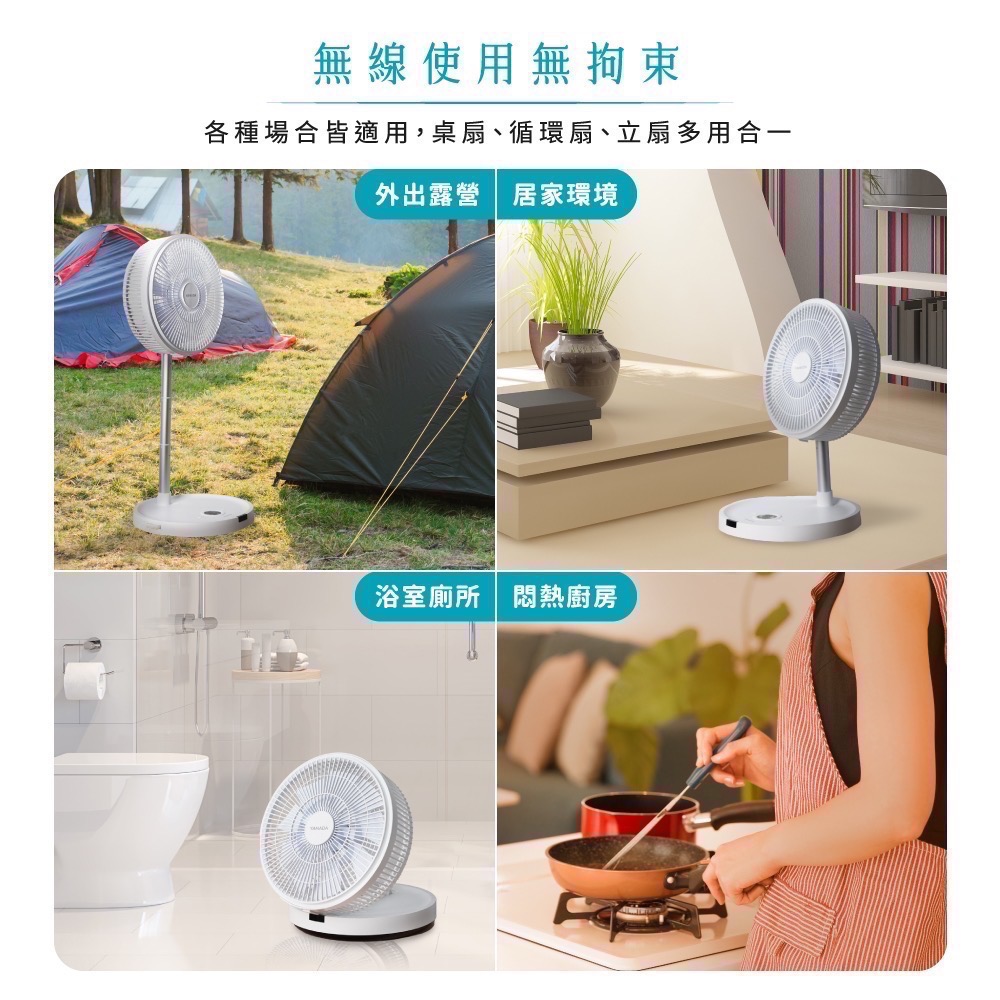 YAMADA 12吋 多功能 折疊 DC 風扇 YUF-12KW010-細節圖3