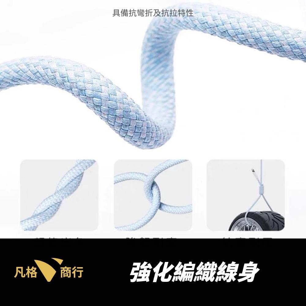 Type-C 240W PD 編織 快充線 | USB 傳輸 60W 充電線 適用 蘋果 iPhone 16 三星 安卓-細節圖2