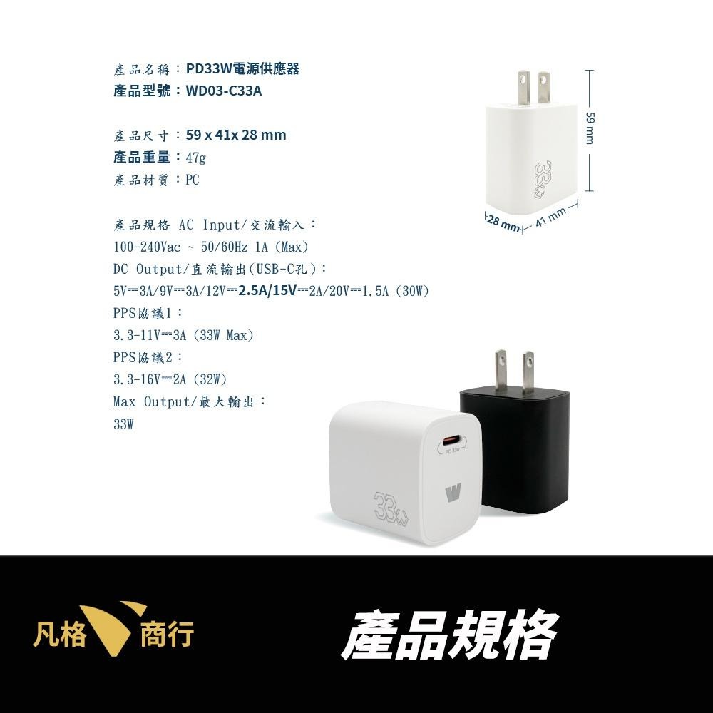 33W 超快充 充電器 | USB-C 單孔 Type-C 豆腐頭 PD 快充頭 QC 充電 iPhone 安卓 GaN-細節圖5
