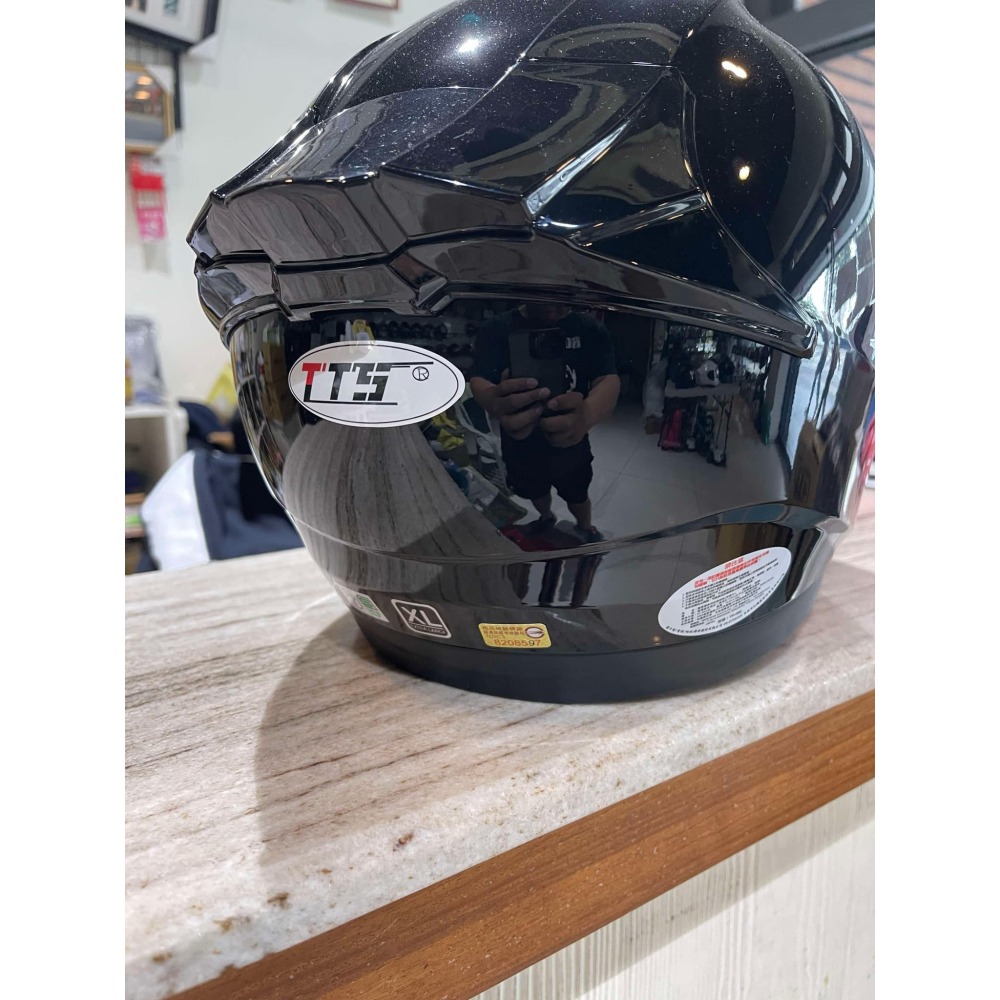TTS 全罩式安全帽 YH-002 亮面黑-細節圖3