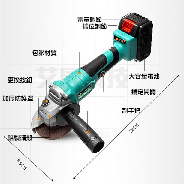 鏈鋸 砂輪機 永久保修【免運】無刷 電鏈鋸 電鑽 打蠟 切割機 牧田 拋光機 研磨機 洗車 研磨機 電鋸 起子 猛電-細節圖11