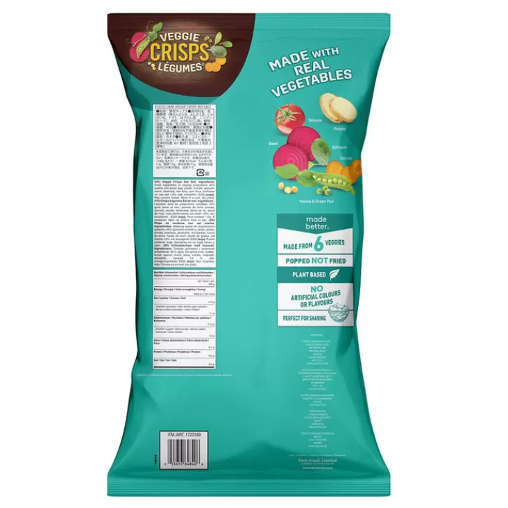Dare海鹽蔬菜脆片405g_Sea Salt Veggie Crisps-細節圖2