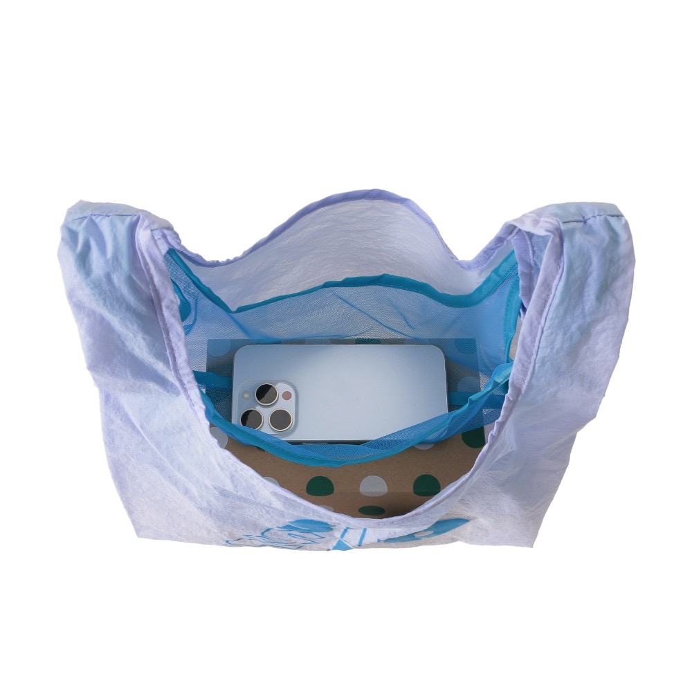 ［吉力揪愛買］日本星巴克2025春季限定2層式TOGO 環保購物袋+收納包及卡片包 藍色/粉色-細節圖4