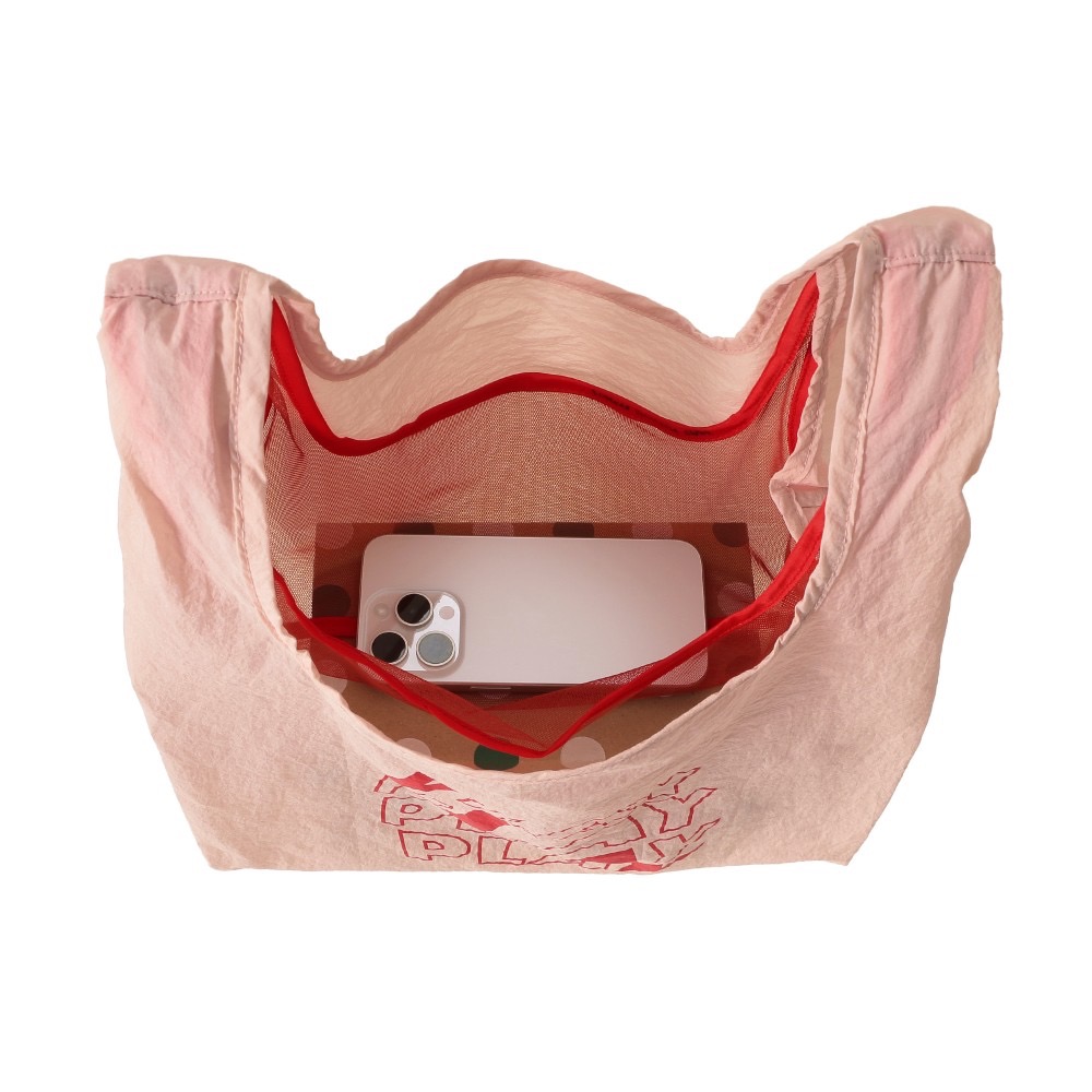 ［吉力揪愛買］日本星巴克2025春季限定2層式TOGO 環保購物袋+收納包及卡片包 藍色/粉色-細節圖7