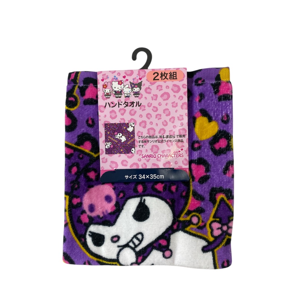 ［吉力揪愛買］日本限定販售-日本しまむら X 三麗鷗SANRIO角色聯名手帕毛巾2入/組-細節圖6