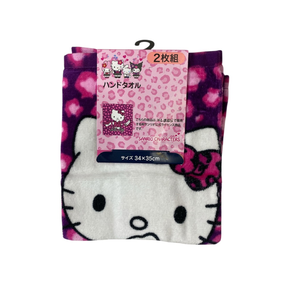 ［吉力揪愛買］日本限定販售-日本しまむら X 三麗鷗SANRIO角色聯名手帕毛巾2入/組-細節圖7