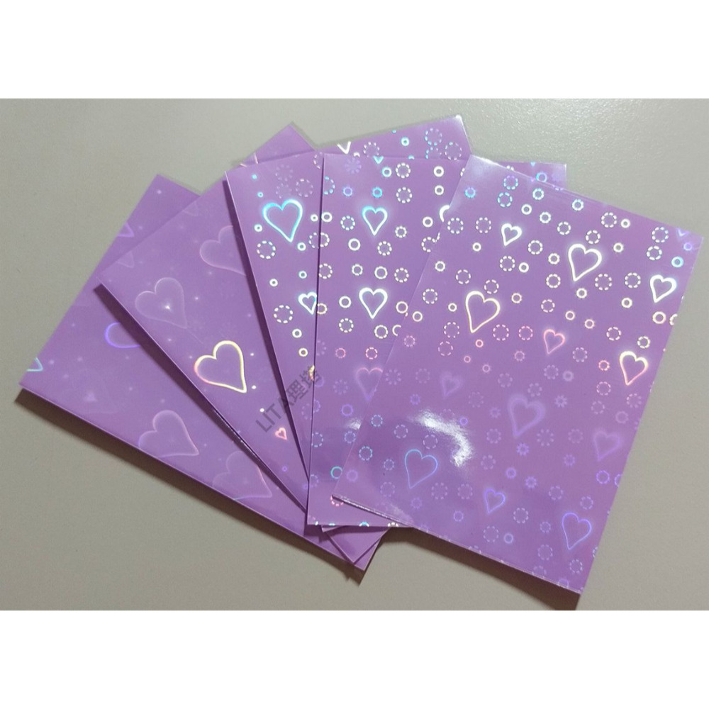 愛心雷射磨砂薰衣紫 61*91mm10入