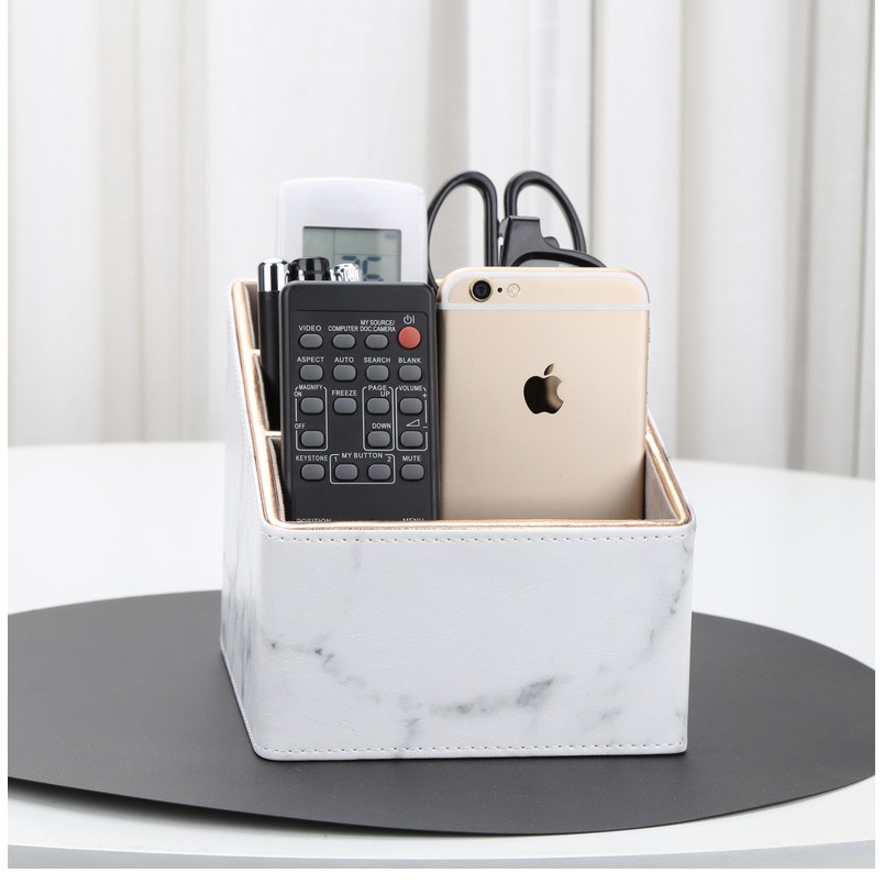 桌上收納盒 桌面收納盒 置物盒 分隔盒 整理盒 遙控器收納盒 化妝品收納盒 文具收納盒 大理石紋收納盒-規格圖9