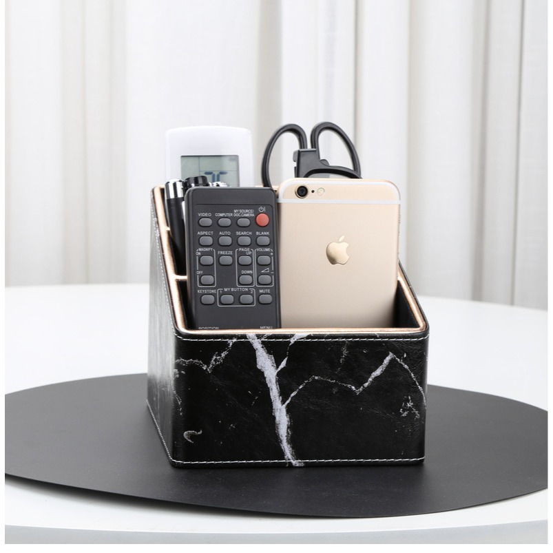 桌上收納盒 桌面收納盒 置物盒 分隔盒 整理盒 遙控器收納盒 化妝品收納盒 文具收納盒 大理石紋收納盒-規格圖9