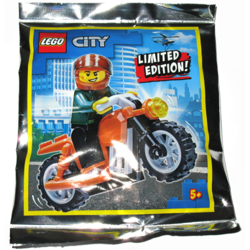 《Brick Factory》全新 樂高 LEGO 952010 60258 同款 摩托車 深橘色 偵探 城市系列