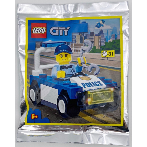 《Brick Factory》全新 樂高 LEGO 952201 警察與警車 城市系列 City foil pack