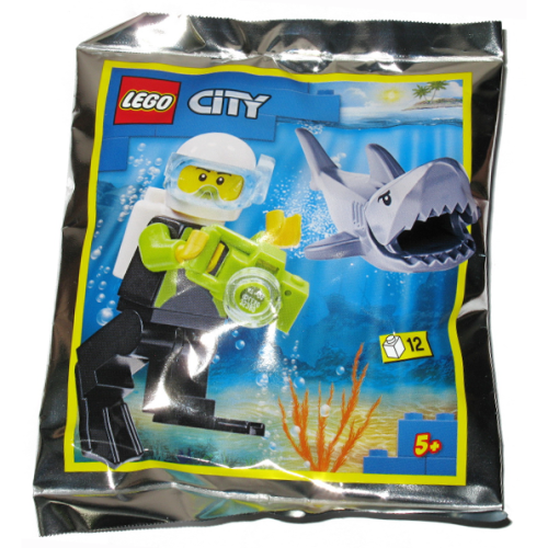 《Brick Factory》全新 樂高 LEGO 952019 潛水員與鯊魚 Diver Shark 城市系列