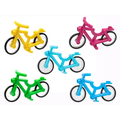 《Brick Factory》LEGO 樂高 腳踏車 黃色 亮綠色 洋紅色 Bicycle Bike 迪士尼 人偶 適用