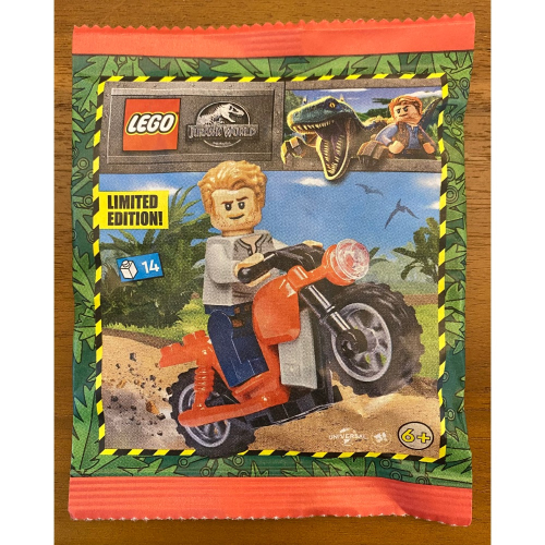 《Brick Factory》全新 樂高 LEGO 122333 侏羅紀世界 歐文附摩托車 機車 檔車