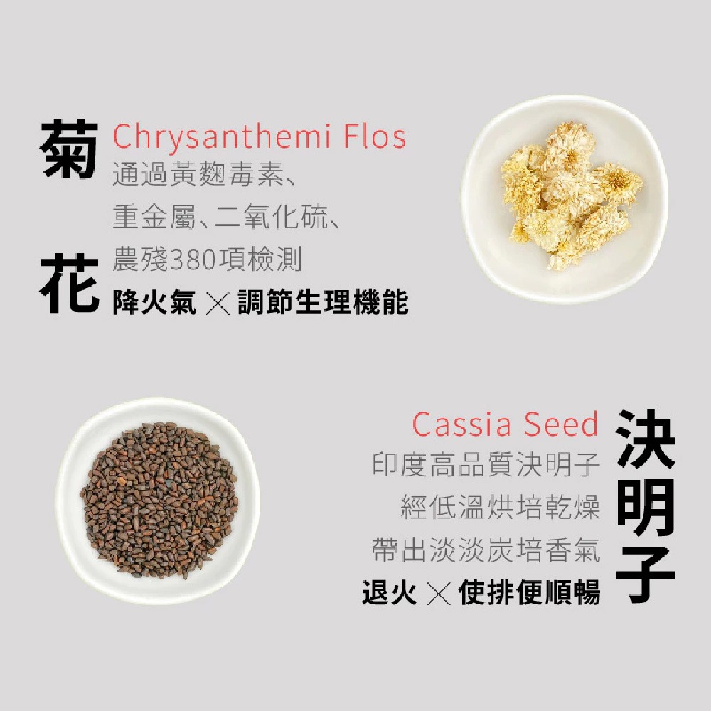 【日悅本草】炯炯有神茶｜菊花枸杞決明子茶｜菊花/枸杞/決明子/紅棗/炙甘草｜大份量12g｜台灣製造｜漢方養生茶包冷泡茶包-細節圖2