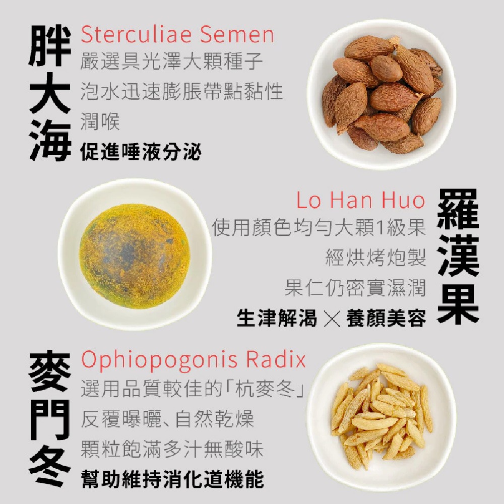 【日悅本草】宏亮爽聲茶｜潤喉降火氣｜羅漢果/澎大海/麥門冬/薄荷/菊花/炙甘草｜教師節禮物｜台灣製造｜漢方養生冷泡茶包-細節圖2