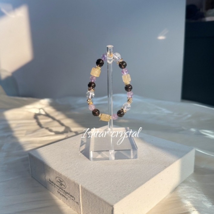 設計款 103 | 茶晶·鈦晶·白水晶·薰衣草紫水晶-細節圖2