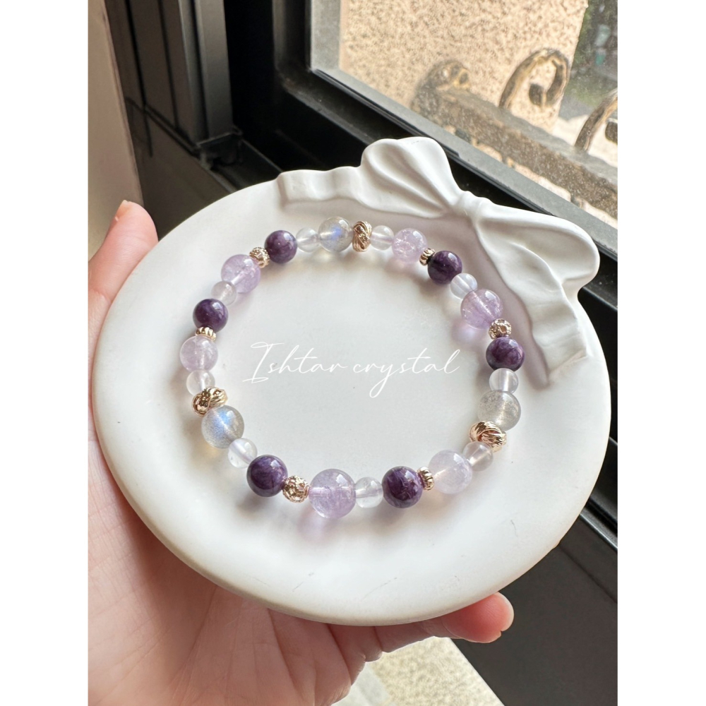強力推薦❣️姊妹款💃設計款148｜紫龍晶·紫玉晶·薰衣草紫水晶·拉長石·藍月光-細節圖5