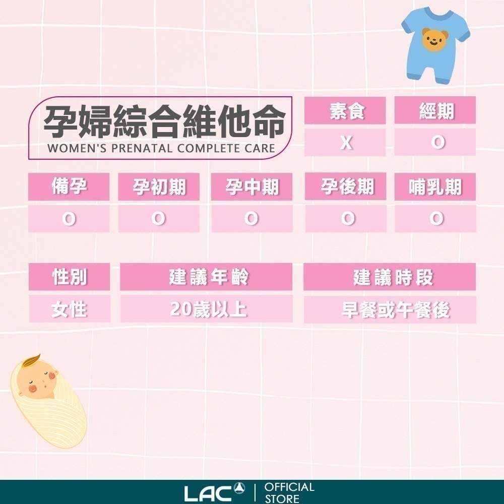 【LAC 利維喜】 婦寶樂孕婦綜合維他命120錠-細節圖8
