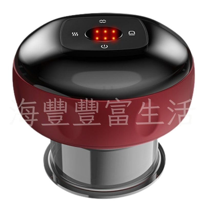 {增送精油} 刮痧儀 拔罐器 電動拔罐器 12檔加熱液晶顯示 紅色 電動刮痧儀 刮痧機 滑罐 大吸力 熱敷 運動舒緩-規格圖9