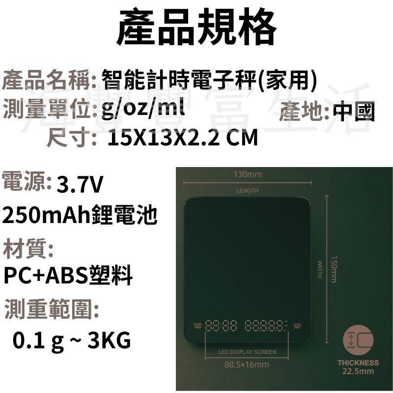 {台灣出貨} 電子秤 咖啡秤 充電電子秤 黑色 料理秤 食物秤 烘焙秤 計時電子秤 廚房秤 商品非供交易使用-細節圖5